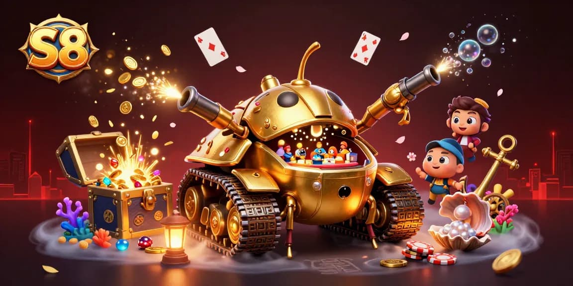 Experience thrilling moments at S8's miniature casino inside a golden beetle tank.