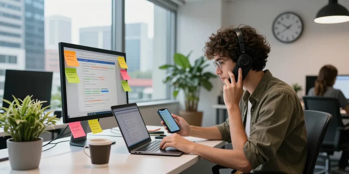 telephone lookup by phone number in a bright urban office with mobile technology analysis