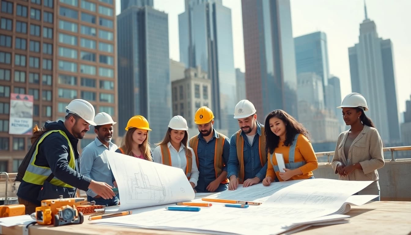 New York Commercial General Contractor overseeing a construction project in Manhattan.