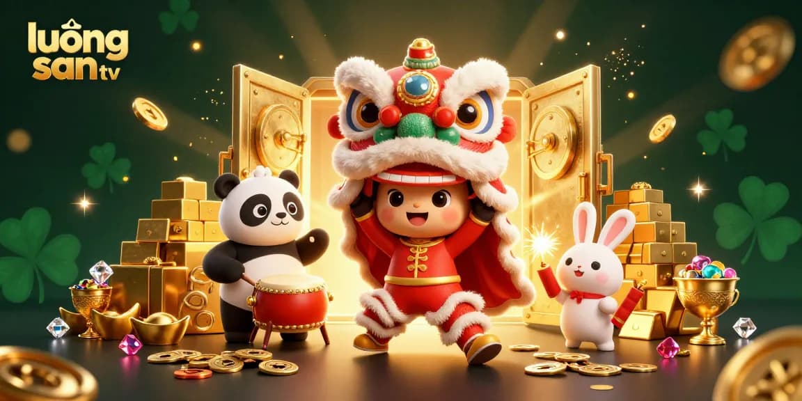 Experience thrilling wins with lương sơn tv’s vibrant casino-inspired celebration filled with gold treasures and festive characters.