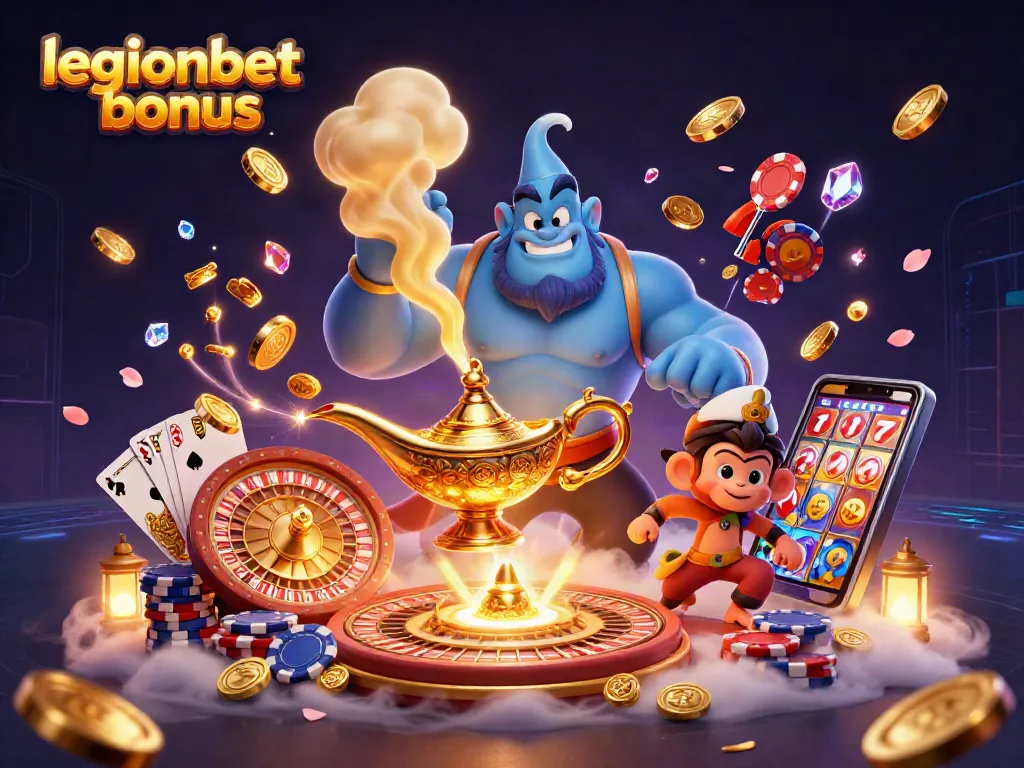 Win big with legionbet bonus offers while enjoying thrilling casino action featuring colorful poker chips and a dynamic scene.