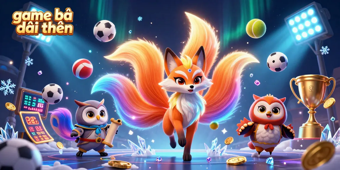 Dive into game bài đổi thưởng with vibrant characters and dynamic sports elements in a rich, engaging 3D scene.