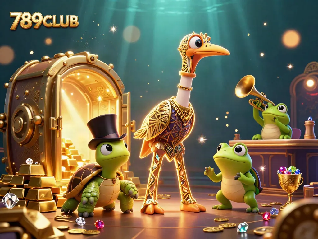Join the excitement with 789CLUB's vibrant characters at a 3D speakeasy casino scene.