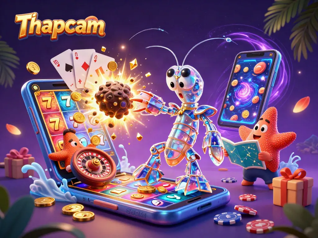 Thapcam enhances the excitement of online slots with vibrant characters and dynamic casino elements.
