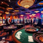68VIP casino scene with players at tables and excitement in the air.