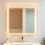 Illuminate your space with a stylish mirror light mirror in a modern bathroom setting.