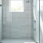 Modern shower doors uk enhancing a stylish bathroom with elegant design elements.
