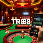 Exciting gaming atmosphere at TR88 casino showcasing vibrant roulette and poker tables.