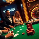 Players engage in a thrilling poker game at KKWIN's luxurious casino table.