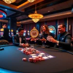 Gambling action at 68VIP casino table with poker chips and high-stakes cards.