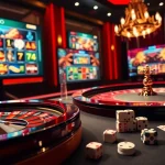 Experience the thrill of online gambling at jun88.pizza with vibrant casino games and a roulette wheel.