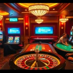Experience the thrill of games at 8DAY.COM in an elegant casino setting.