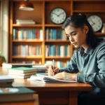 Pay someone to take GRE for me while a student studies in a cozy library setting.