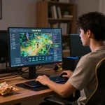 Cổng game Dwin gameplay experience on an engaging online platform in a cozy home setting