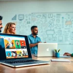 Craft effective social media ads with a dynamic team collaborating creatively.