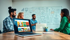 Craft effective social media ads with a dynamic team collaborating creatively.
