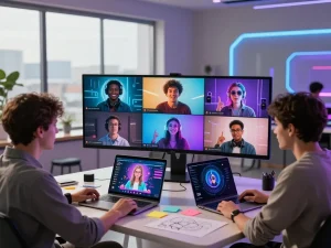 Interactive users connecting with spicy AI characters in a vibrant chatroom.