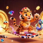 Engage in thrilling betting with tỷ lệ kèo nhà cái amidst vibrant treasures and enchanting characters in a magical casino scene.