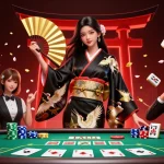 Experience FB88's vibrant casino scene with poker elements and enchanting visuals.