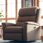 Comfortable recliner lift chair in a cozy living room, highlighted by natural light and inviting decor.