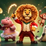 Engage with ok9's exciting casino experience featuring animated circus characters and crypto elements.
