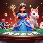 Experience thrilling gameplay at 88i with vibrant characters and intricate casino elements in this stunning illustration.
