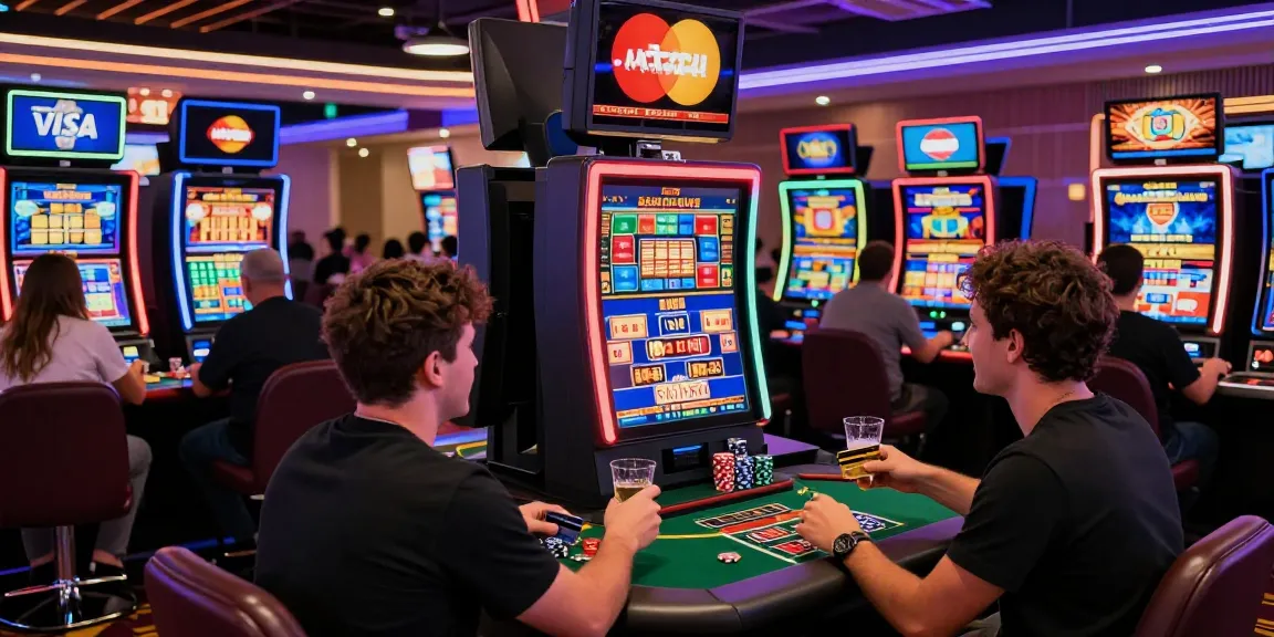 Credit card casinos featured at https://scoarch.org.uk with players enjoying games and using Visa and Mastercard.