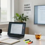 Student in a focused online learning environment for ia +18 materials.