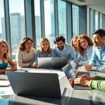 Collaboration among diverse professionals across the UK, showcasing teamwork and innovation.