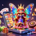 Engage with the vibrant Debet gaming universe featuring a butterfly queen and dynamic slot action.