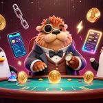 Experience thrilling gameplay at u888 with a vivid underwater poker scene featuring charismatic characters.