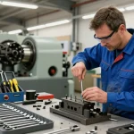 Technician using stahlwille tools for precision assembly in a workshop