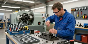 Technician using stahlwille tools for precision assembly in a workshop