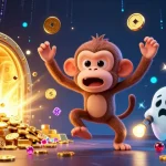Socolive showcases a ghostly monkey juggling golden casino items in a thrilling haunted atmosphere.